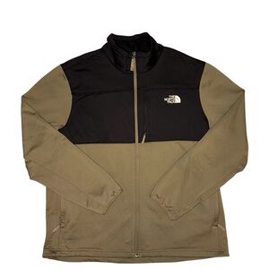 The North Face Men Astro Ridge Full Zip  Taupe Green Black 2XL Fleece